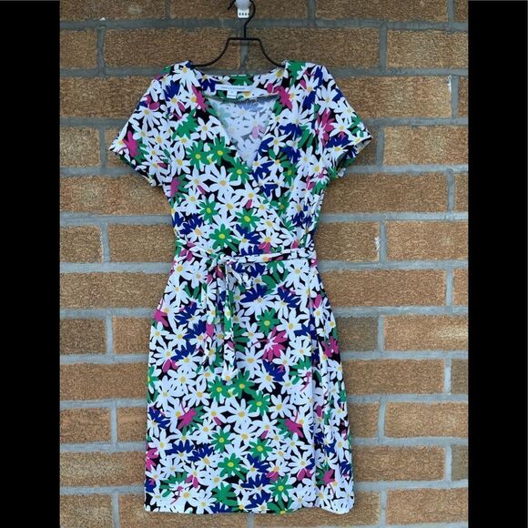 Diane von Furstenberg "New Julian Two" jersey dress in garden daisy print 10 - Picture 1 of 13